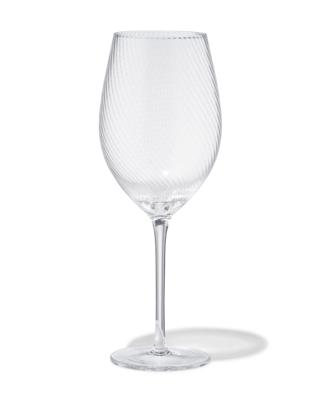 051 Rode Wijnglas 610ml Bergen Glas Twist Reliëf (transparant)