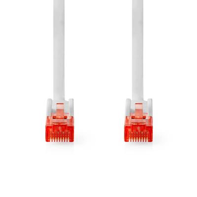Nedis CAT6 Netwerkkabel | RJ45 Male | RJ45 Male | U/UTP | 20.0 m | Rond | PVC | Wit | Label - CCGL85200WT200