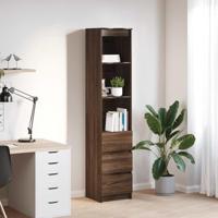 Hoge kast 37,5x35x180 cm spaanplaat bruin eikenkleurig - thumbnail