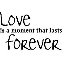 Love is a moment - Muursticker - thumbnail