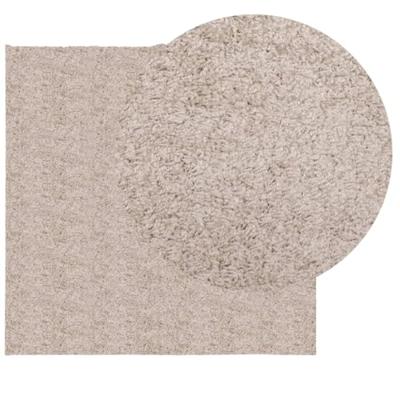 VidaXL Vloerkleed pamplona shaggy hoogpolig modern 160x160 cm beige