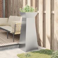 Pilaar Plantenbak Zilver 40 x 40 x 100 cm Staal - thumbnail