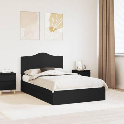 Bedframe met lade met opslag Zwart 135 x 190 cm Bewerkt hout