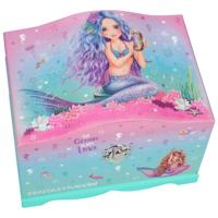 Top Model sieradendoos Mermaid 18,5 x 13,5 cm karton blauw - thumbnail