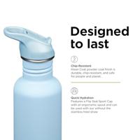 Klean Kanteen Classic 800ml/27oz + Flip/Sportdop Drinkfles Clear Sky 800ml - thumbnail