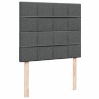Boxspring met matras stof donkergrijs 120x190 cm - thumbnail
