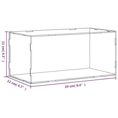 VidaXL Vitrine transparant 24x12x11 cm acryl