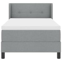 Boxspringbed en Matras in Lichtgrijs, 100 x 200 cm, Stof - thumbnail