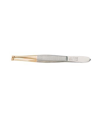 Erbe Solingen pincet recht/smal verguld 9cm (erbe92341)