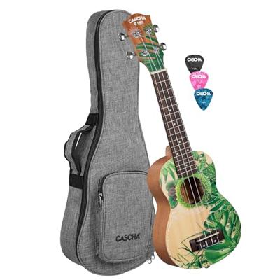Cascha HH 2602 Sopran Art Series Leafy sopraan ukelele set