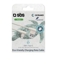 USB 2.0 data- en oplaadkabel - USB Type-C 90° stekker - 35% biologisch afbreekbare materialen - thumbnail