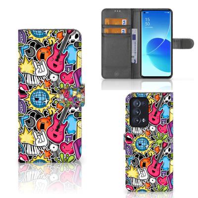 OPPO Reno 6 Pro Plus 5G | Wallet Case | met Pasjes | Punk Rock