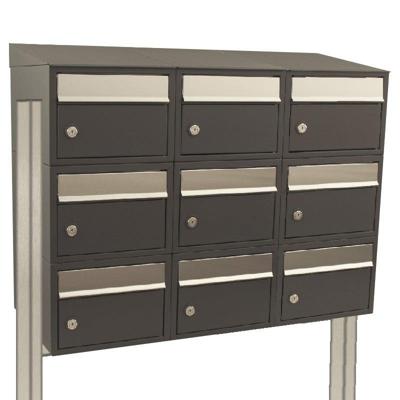 Stoer! Brickset 3-Breed, 3-Hoog Met Dak Op Statief Antraciet - 40215065_3x3ds