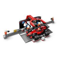 LEGO CITY F1 pitstop en pitcrew met Ferrari auto 60443 - thumbnail