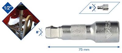 Brilliant Tools BT022912 BT022912 Dopsleutelverlenging Aandrijving 1/2 (12.5 mm) 75 mm 1 stuk(s)