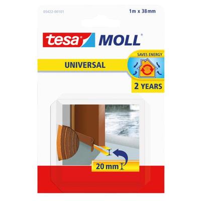 Tochtstrips tesamoll uni zelfkl deur 1mx38mm bruin Tochtstrips tesamoll uni zelfkl deur 1mx38mm bruin