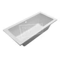 Wiesbaden Santino SQ inbouw duo ligbad 180x80x49 cm acryl glans wit - thumbnail