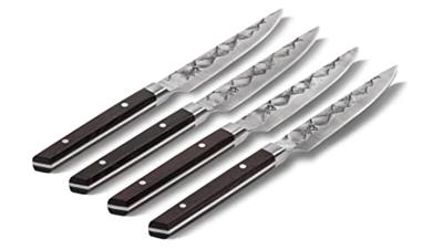 BARE Cookware - Steakmessenset, 6-delig, Duits staal, 3D bergpatroon |