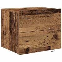 Nachtkastje met lade 2 pcs Oudhout 50 x 39 x 41 cm Bewerkt hout - thumbnail