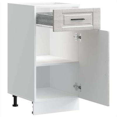 Keuken onderkast "Porto" bewerkt hout grijs sonoma eiken