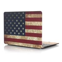 MacBook Air 13.3 inch A1932 (2018) ultra-dun Retro USA vlag patroon Shell Behuizing Cover - thumbnail