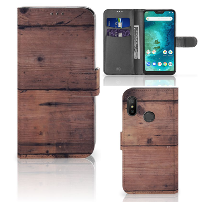 Xiaomi Mi A2 Lite | Book Style Case | Old Wood