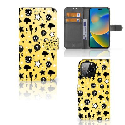 Telefoonhoesje met Naam iPhone 14 Pro Max Punk Geel Telefoonhoesje met Naam iPhone 14 Pro Max Punk Geel