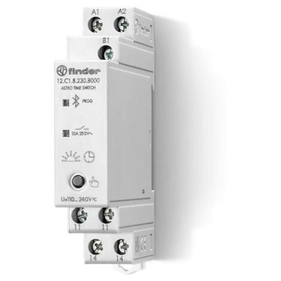 Finder 12.C1.8.230.B000 Schakelklok Digitaal Astroprogramma, Dagprogramma 2500 VA Astro-functie