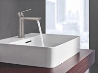 GROHE Lineare New waterbesparende wastafelkraan S-size met waste supersteel 32114DC1 - thumbnail