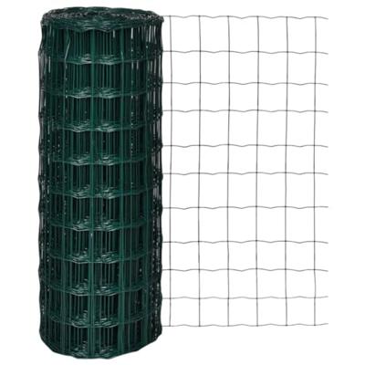 VidaXL Euro hek 10x1,0 m staal groen VidaXL Euro hek 10x1,0 m staal groen
