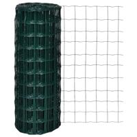 VidaXL Euro hek 10x1,0 m staal groen - thumbnail