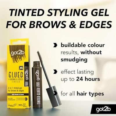 Schwarzkopf Got2b Glued 2-in-1 Brows & Edges Donkerbruin Schwarzkopf Got2b Glued 2-in-1 Brows & Edges Donkerbruin