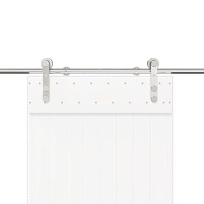 VidaXL Schuifdeur onderdelenset 200 cm roestvrij staal zilverkleurig