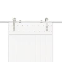 VidaXL Schuifdeur onderdelenset 200 cm roestvrij staal zilverkleurig - thumbnail