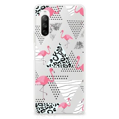 Sony Xperia 10 III | TPU Hoesje | Flamingo Triangle
