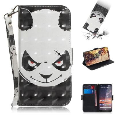 3D gekleurde tekening boos Bear patroon horizontale Flip lederen case voor Nokia 3 2 met houder & card slots & portemonnee 3D gekleurde tekening boos Bear patroon horizontale Flip lederen case voor Nokia 3 2 met houder & card slots & portemonnee