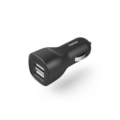 Hama Auto-oplader Met 2x USB-A-aansluiting 12 W Zwart Hama Auto-oplader Met 2x USB-A-aansluiting 12 W Zwart