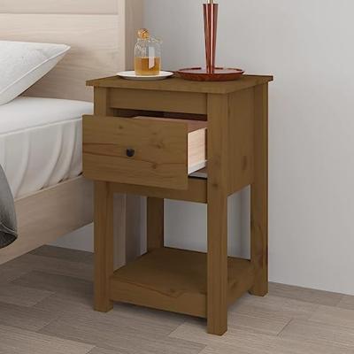 Nachtkastjes 2 st 40x35x61,5 cm massief grenenhout honingbruin