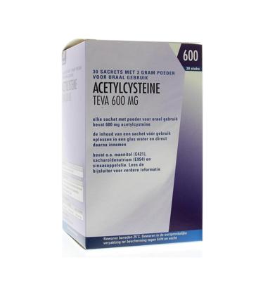 Teva Acetylcysteine 600mg 30 Sachets