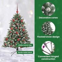 VidaXL Kunstkerstboom met 150 led groen 150 cm pvc en plastic en staal - thumbnail