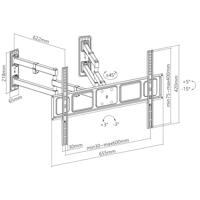 My Wall HP51L TV-beugel 81,3 cm (32) - 177,8 cm (70) Kantelbaar en zwenkbaar, Draaibaar - thumbnail