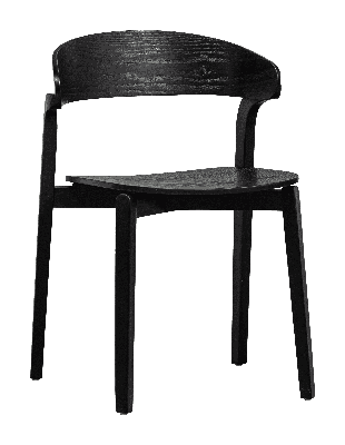 WOOOD Eetkamerstoel 'Cras' Essen, kleur Zwart