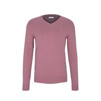 Tom Tailor gemêleerde fijngebreide trui oudroze - thumbnail