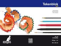 Kangaro tekenblok A4+ 110 gram 24 vel wit - thumbnail