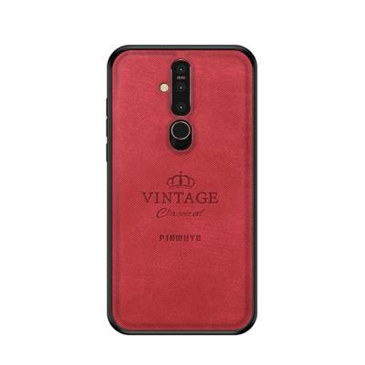 PINWUYO schokbestendige waterdichte volledige dekking PC + TPU + huid beschermhoes voor Nokia X71 (rood)