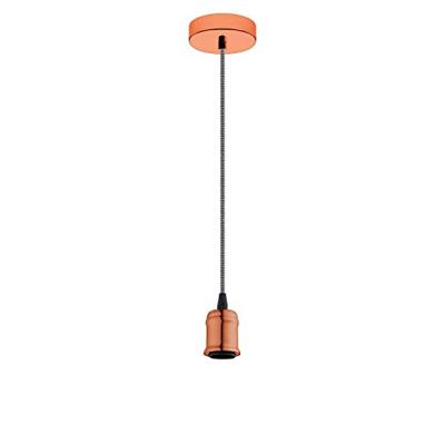 Eglo HanglampYorth pendel koperbruin met zwart wit snoer - 32542