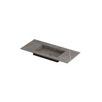 INK Post Wastafel Keramische Slab Envelop Bak Midden Zonder Kraangat - 1000x450x10 mm - Armani Grey Mat - thumbnail