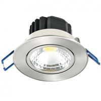 LED Inbouwspot Lila Rond 5W Warm Wit 2700K Mat Chroom Kantelbaar Ø83mm - thumbnail