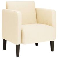 Fauteuil met armleuningen 54 cm corduroy stof crmekleurig - thumbnail