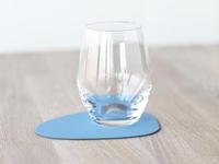 LIND DNA - Glass Mat Curve - Onderzetter 11x13cm Nupo Cool Blue - thumbnail